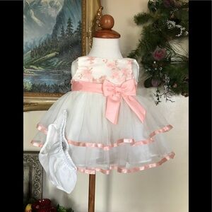 🩷 Baby Girl Princess Lace 2-piece Dress NWT